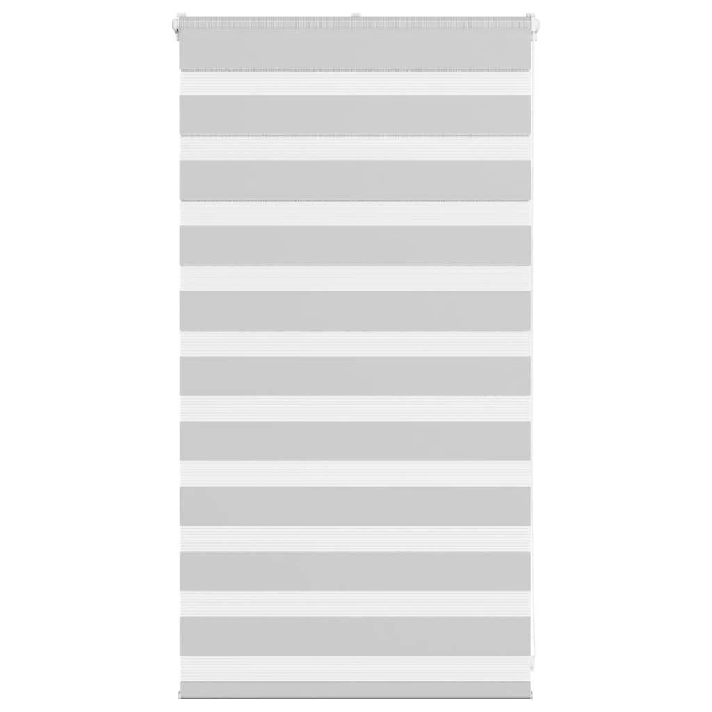 Vidaxl Zebra Roller Blind 80x100 cm ancho de polvo 75.9 cm de gris claro