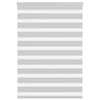 Vidaxl Zebra Roller Blind 100x100 CM Fabric Ancho de 95.9 cm de gris claro