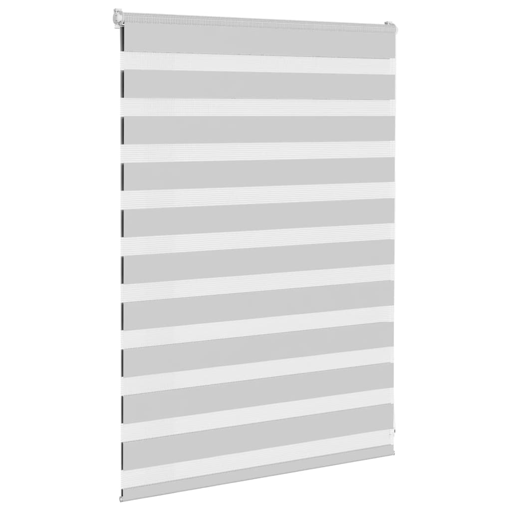 Vidaxl zebra rolgordijn 115x100 cm stofbreedte 110,9 cm lichtgrijs