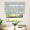 Vidaxl Zebra Roller Blind 120x100 CM Fabric Ancho 115.9 cm de gris claro