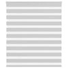Vidaxl zebra rolgordijn 130x100 cm stofbreedte 125,9 cm lichtgrijs