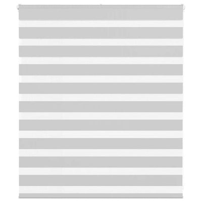 Vidaxl zebra rullo cieco 130x100 cm Larghezza polvere 125,9 cm grigio chiaro