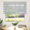 Vidaxl Zebra Roller Blind 145x100 CM Fabric Ancho 140.9 cm de gris claro