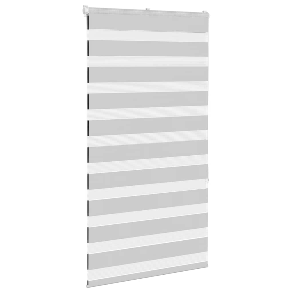 Vidaxl Zebra Roller Blind 80x150 cm Ancho de polvo de 75.9 cm de gris claro