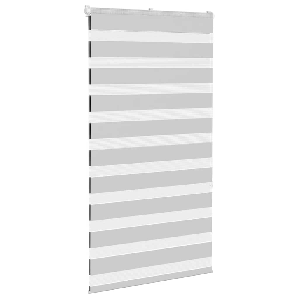 Vidaxl zebra rolgordijn 85x150 cm stofbreedte 80,9 cm lichtgrijs