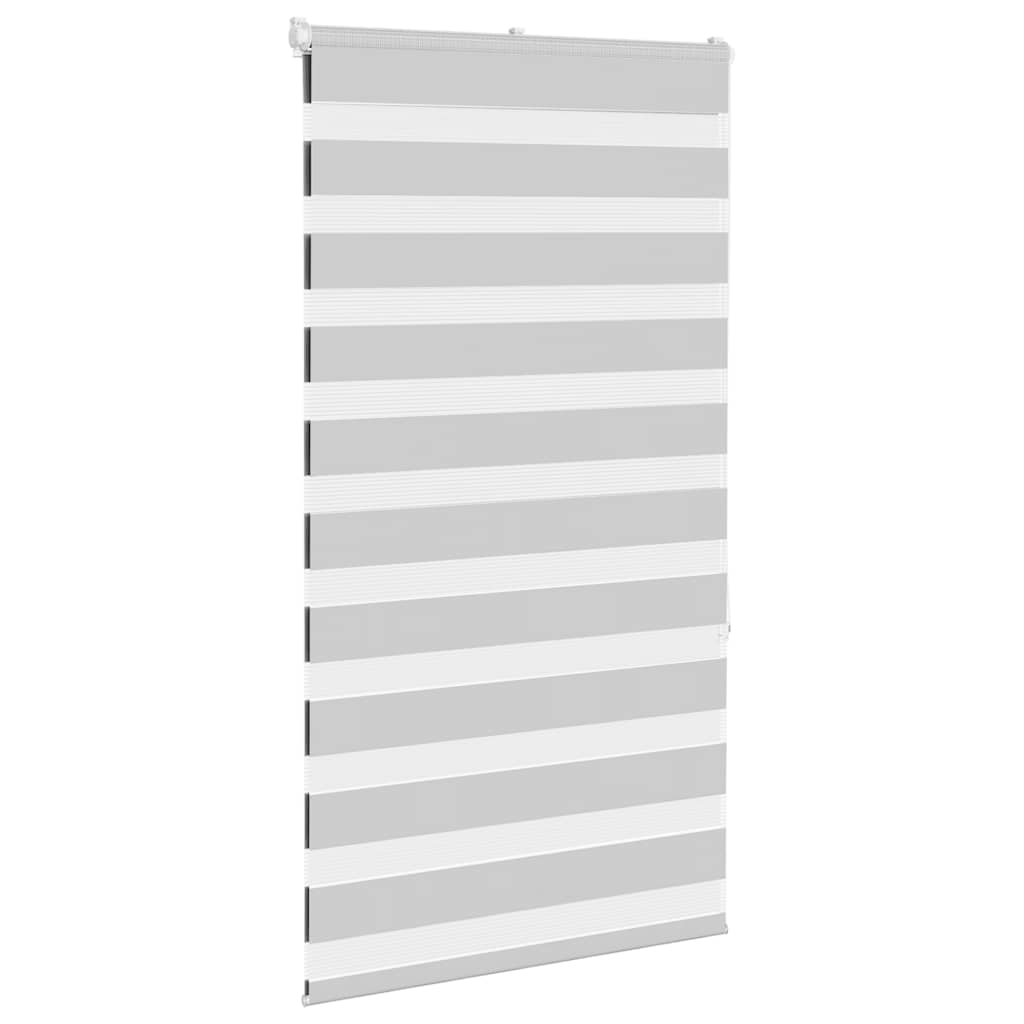 Vidaxl zebra rolgordijn 90x150 cm stofbreedte 85,9 cm lichtgrijs