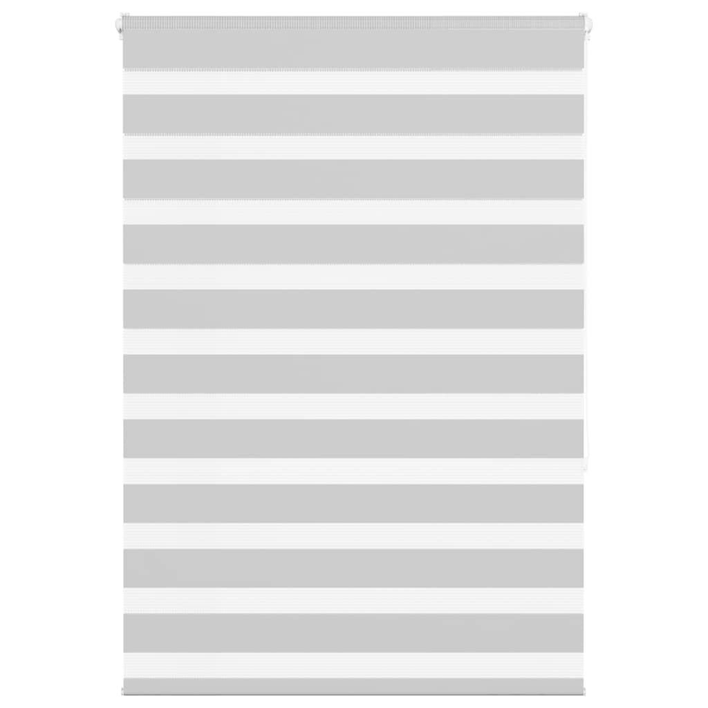 Vidaxl Zebra Roller Blind 100x150 cm ancho de polvo 95.9 cm de gris claro