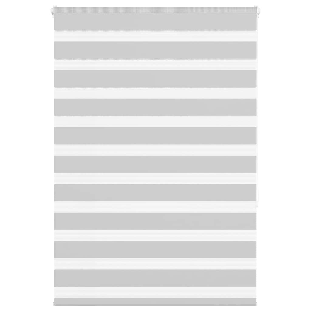 Vidaxl Zebra Roller Blind 105x150 CM Fabric Width 100.9 cm de gris claro