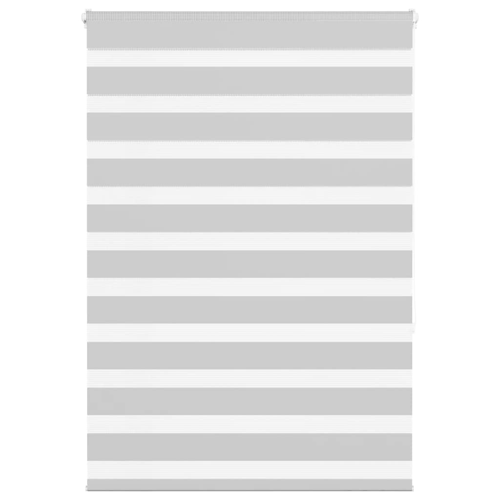 Vidaxl Zebra Roller Blind 115x150 cm Ancho de polvo 110.9 cm de gris claro