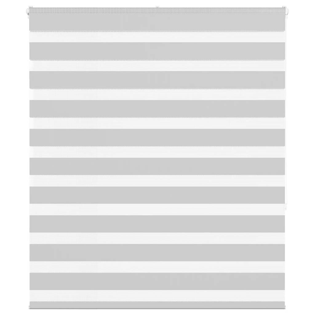 Vidaxl Zebra Roller Blind 130x150 cm Ancho de polvo de 125.9 cm de gris claro