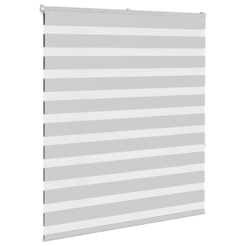 Vidaxl Zebra Roller Blind 130x150 cm Ancho de polvo de 125.9 cm de gris claro