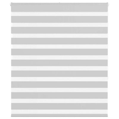 Vidaxl zebra rolgordijn 135x150 cm stofbreedte 130,9 cm lichtgrijs