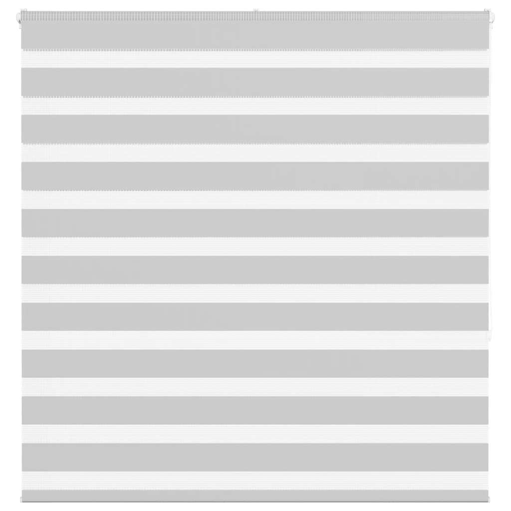 Vidaxl Zebra Roller Blind 145x150 cm ancho de polvo 140.9 cm de gris claro
