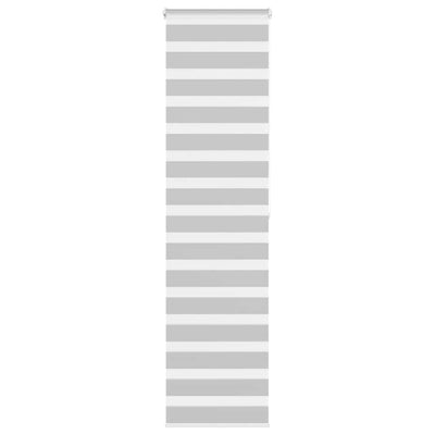 Vidaxl zebra rullo cieco 55x200 cm Larghezza tessuto 50,9 cm grigio chiaro
