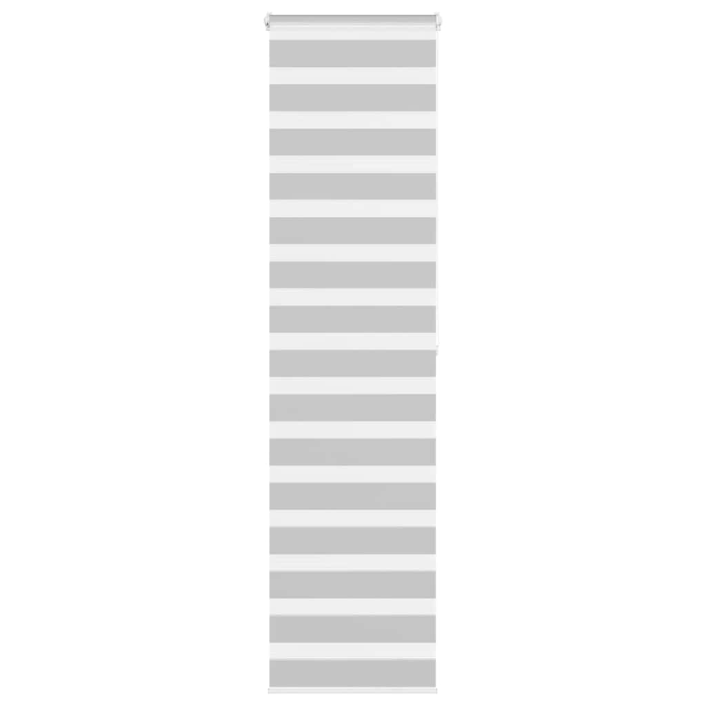 Vidaxl Zebra Roller Blind 60x200 cm Ancho de polvo de 55.9 cm de gris claro