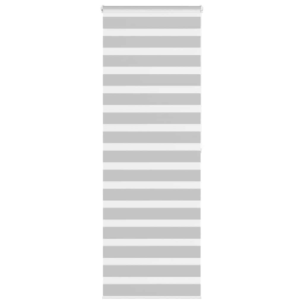 Vidaxl Zebra Roller Blind 80X200 CM Ancho de polvo de 75.9 cm de gris claro