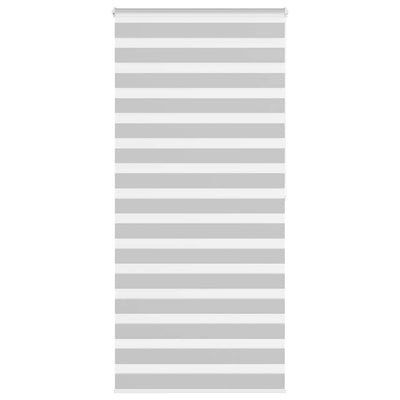 Vidaxl zebra rullo cieco 100x200 cm Larghezza polvere 95,9 cm grigio chiaro