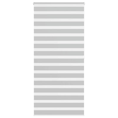 Vidaxl zebra rullo cieco 110x200 cm Larghezza tessuto 105,9 cm grigio chiaro