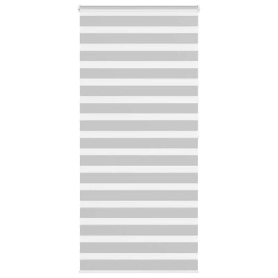 Vidaxl zebra rullo cieco 115x200 cm Larghezza tessuto 110,9 cm grigio chiaro