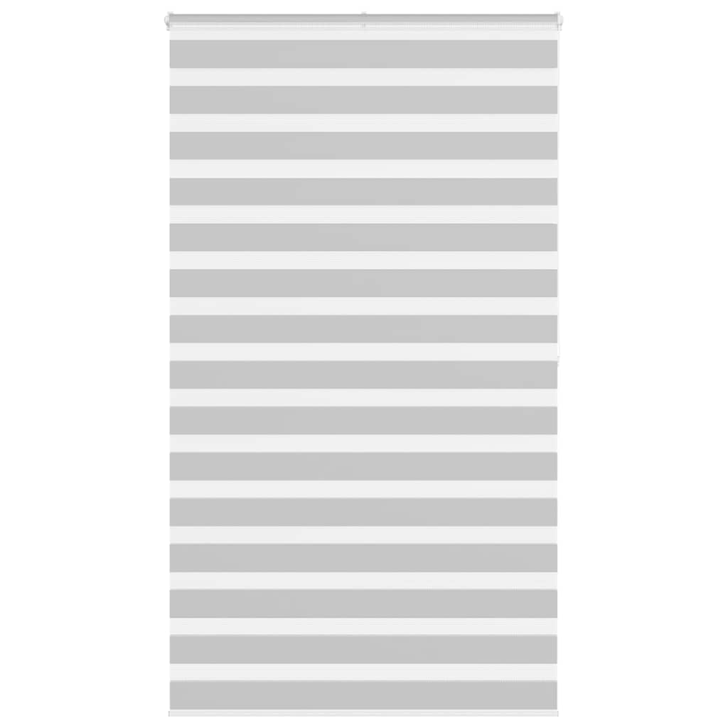 Vidaxl Zebra Roller Blind 135x200 cm Ancho de polvo 130.9 cm de gris claro