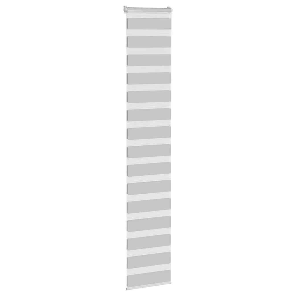 Vidaxl Zebra Roller Blind 50x230 cm de tela ancho de tela 45.9 cm de gris claro