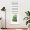 Vidaxl Zebra Roller Blind 65x230 CM Fabric Ancho de 60,9 cm de gris claro