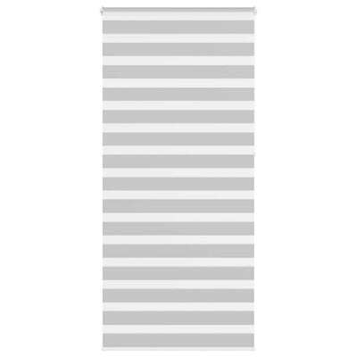 Vidaxl zebra rullo cieco 110x230 cm Larghezza tessuto 105,9 cm grigio chiaro