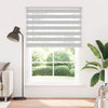 Vidaxl Zebra Roller Blind 160x230 CM Fabric Ancho de 155.9 cm de gris claro