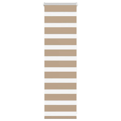 Vidaxl zebra cieco 50x100 cm di larghezza di polvere 45,9 cm in poliestere marrone