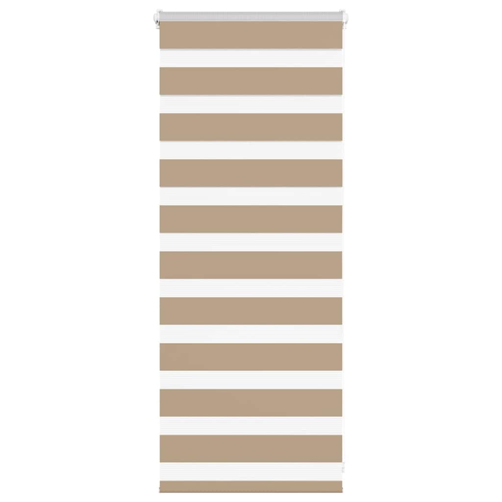 Vidaxl zebra blind 60x100 cm stofbreedte 55,9 cm polyester zandbruin