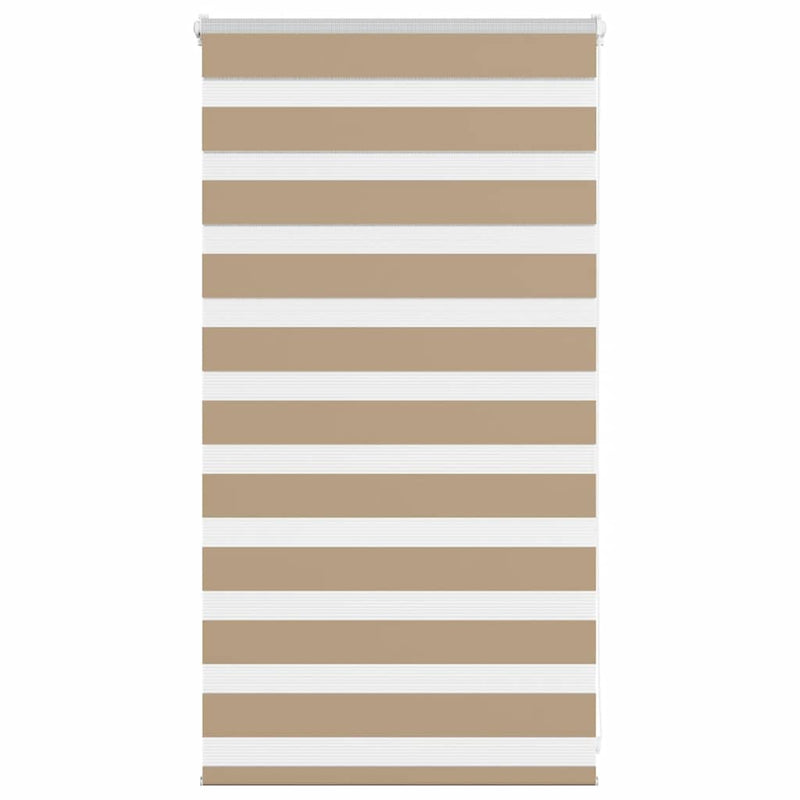 VidaXL estor cebra 75x100 cm tela ancho 70,9 cm poliéster marrón arena