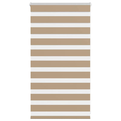Tenda zebrata VidaXL 85x100 cm larghezza tessuto 80,9 cm poliestere marrone sabbia