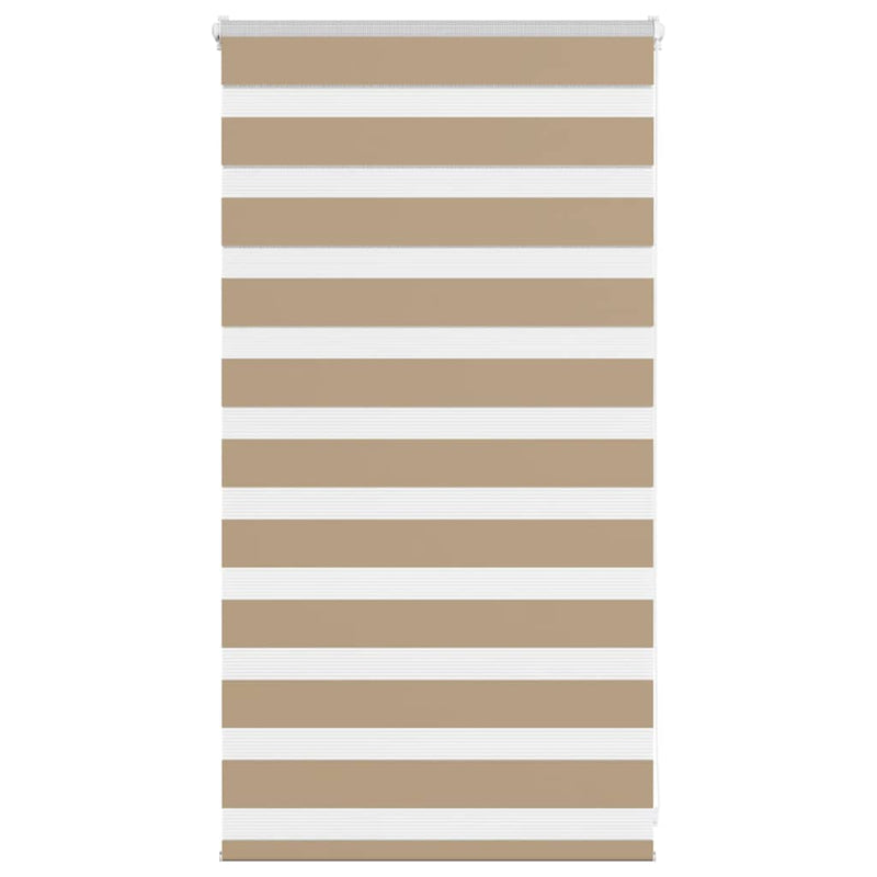 VidaXL estor cebra 90x100 cm tela ancho 85,9 cm poliéster marrón arena