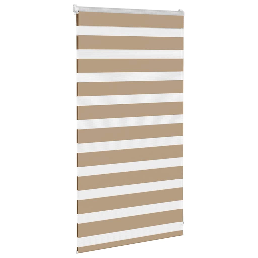 Tenda VidaXL zebrata 90x100 cm larghezza tessuto 85,9 cm poliestere marrone sabbia