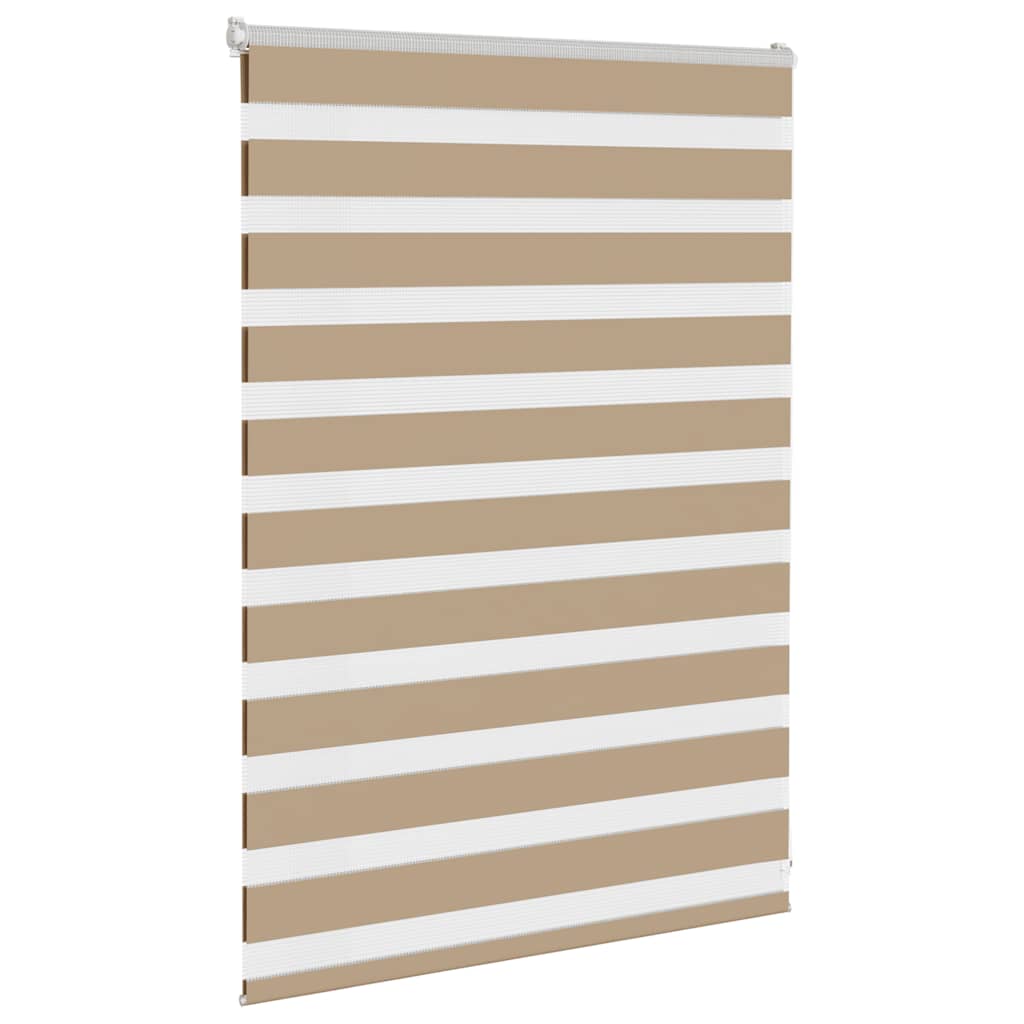 Tenda zebrata VidaXL 110x100 cm larghezza tessuto 105,9 cm poliestere marrone sabbia