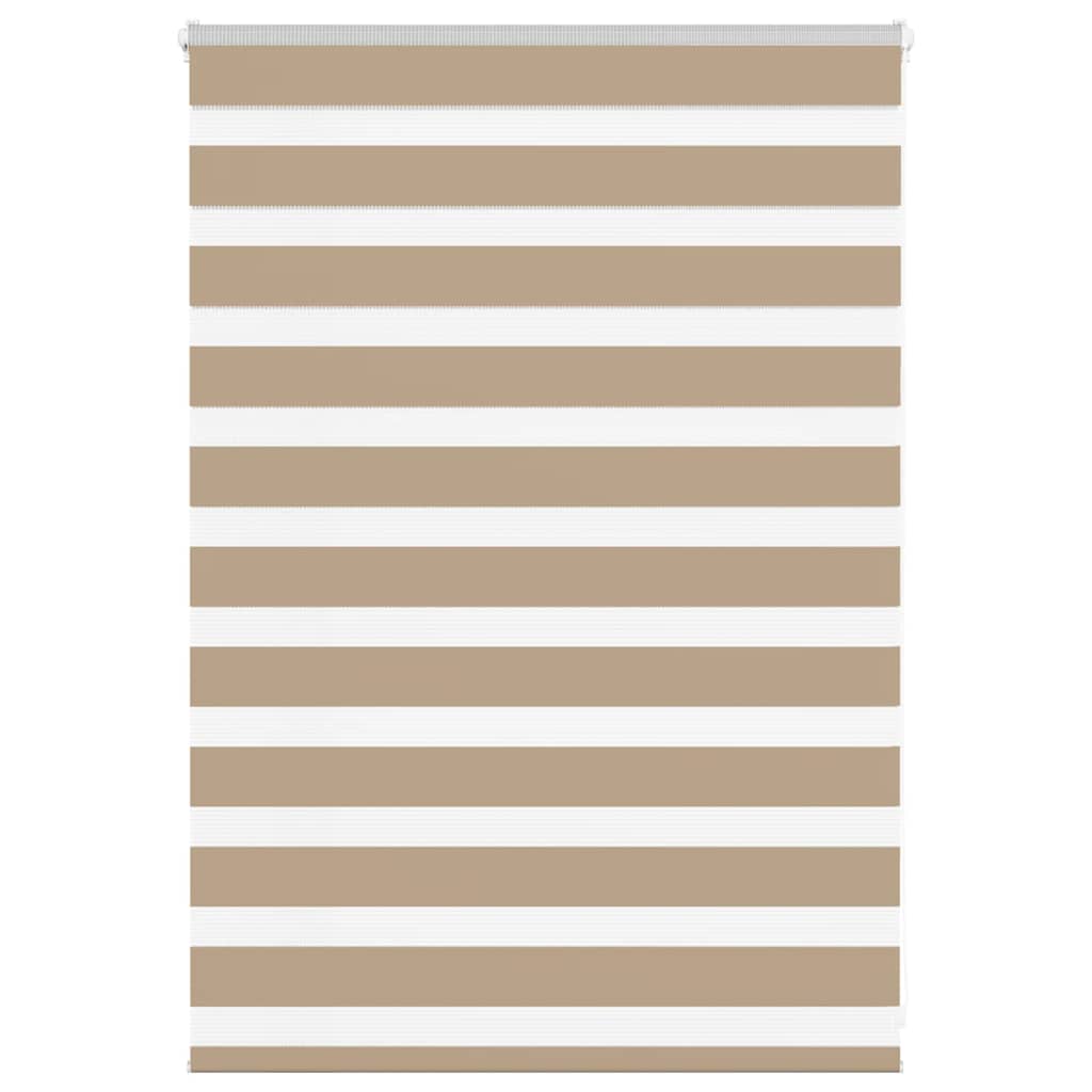 Vidaxl zebra blind 115x100 cm stofbreedte 110,9 cm polyester zandbruin