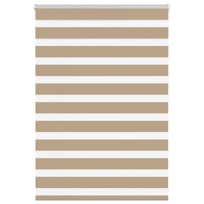 Vidaxl zebra blind 115x100 cm stofbreedte 110,9 cm polyester zandbruin