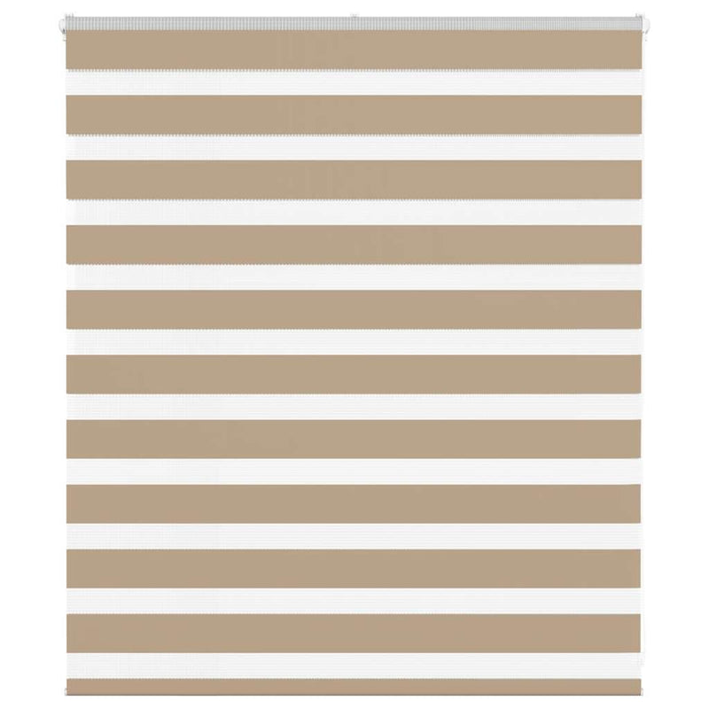 Vidaxl zebra blind 120x100 cm stofbreedte 115,9 cm polyester zandbruin