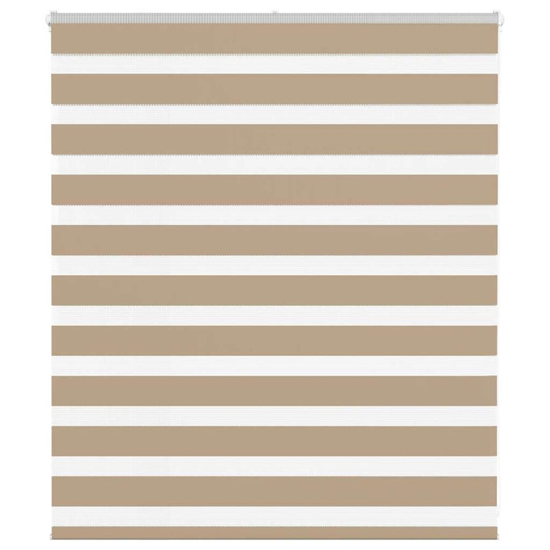 Vidaxl zebra blind 125x100 cm stofbreedte 120,9 cm polyester zandbruin