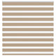 VidaXL estor cebra 140x100 cm tela ancho 135,9 cm poliéster marrón arena
