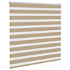 VidaXL estor cebra 145x100 cm tela ancho 140,9 cm poliéster marrón arena