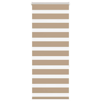 Vidaxl zebra cieco 60x150 cm di larghezza di polvere 55,9 cm in poliestere marrone