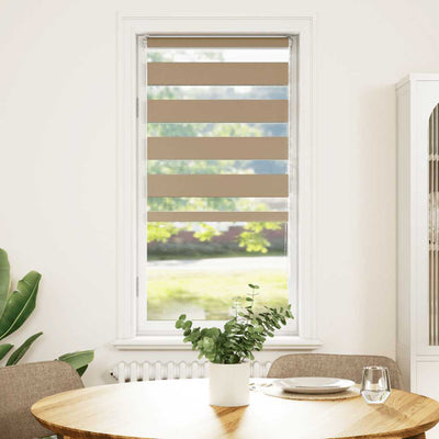 Vidaxl zebra cieco 60x150 cm di larghezza di polvere 55,9 cm in poliestere marrone