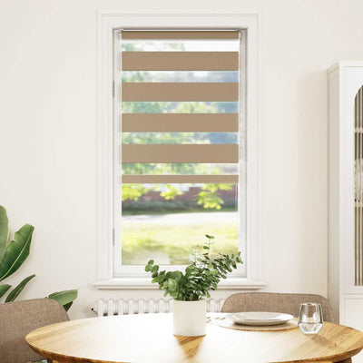 Vidaxl zebra cieca sabbia cieca marrone 65x150 cm Larghezza polvere 60,9 cm poliestere