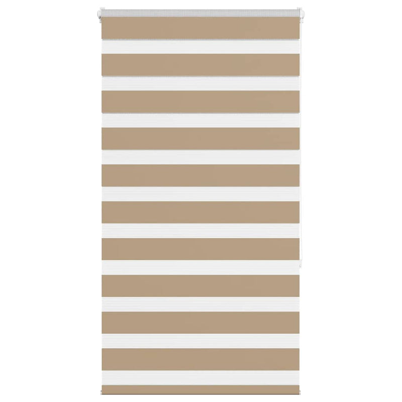 VidaXL estor cebra 75x150 cm tela ancho 70,9 cm poliéster marrón arena