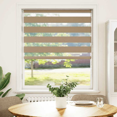 Tenda zebrata VidaXL 95x150 cm larghezza tessuto 90,9 cm poliestere marrone sabbia