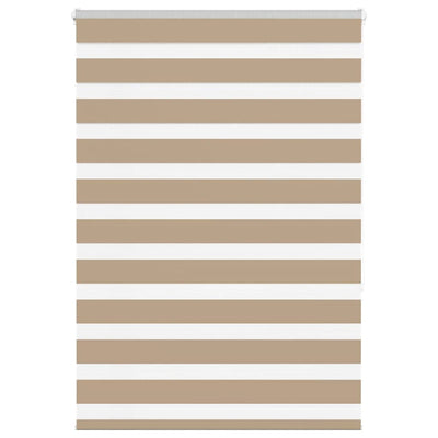 Vidaxl zebra cieco 105x150 cm Larghezza polvere di polvere 100,9 cm in poliestere marrone