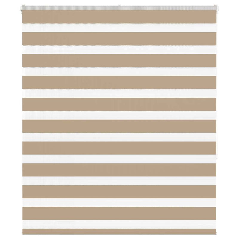 Vidaxl zebra blind 120x150 cm stofbreedte 115,9 cm polyester zandbruin