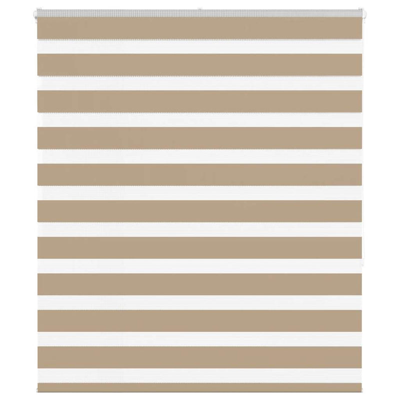 Vidaxl zebra blind 125x150 cm stofbreedte 120,9 cm polyester zandbruin
