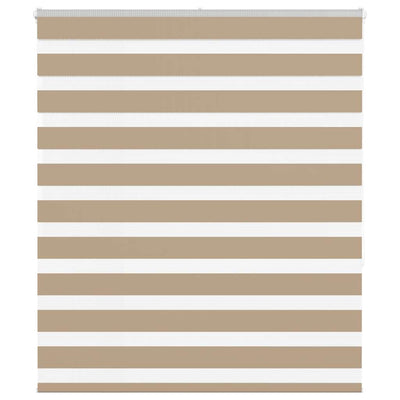 Vidaxl zebra cieco 130x150 cm Larghezza polvere 125,9 cm in poliestere marrone